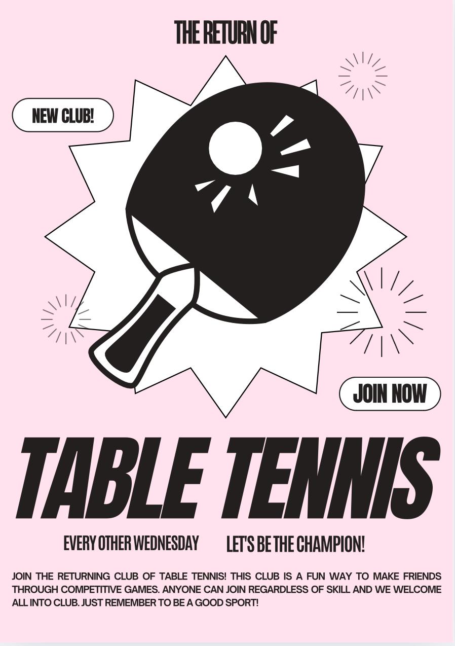 Ping pong: Back to the Table